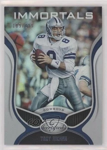 Specchio immortali certificato 2019 /299 Troy Aikman #128 HOF - Foto 1 di 4