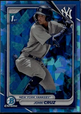 John Cruz NYY 1st Bowman Chrome Sapphire BCP-77 - Image 1 of 2