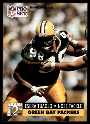 1991 Pro Set Esera Tuaolo Rookie Green Bay Packers #764 - Image 1 of 2