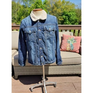 True Religion Trucker Jacke Denim Sherpa 3XL Herren World Tour Porkchop - Bild 1 von 12