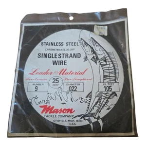Filo da Pesca Mason, Berkeley & Malin 25ft Singolo Filo Acciaio Inox - Foto 1 di 4