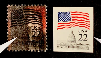 3/3791 US stamp Sc2114 Rare Extreme Ink Smear & 2115 Imperf Errors MNHOG Gr. EFO - Image 1 of 4