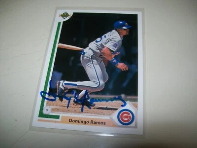 1991 UPPER DECK DOMINGO RAMOS AUTOGRAPH SIGNED AUTO #85 CHICAGO CUBS - Image 1 of 2