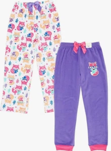St. Eve Girls' Sleep Pant, 2-pack, Purple/Pink Fox, Size 14 *New* - Picture 1 of 3