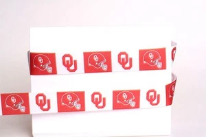 University of Oklahoma SOONERS 7/8" GROSGRAIN RIBBON - VARIOUS YARDS - Picture 1 of 1