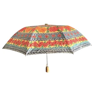 Vintage 80er Totes Automatik Regenschirm Hawaii Print farbig - Bild 1 von 4