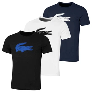 Lacoste Mens 2024 Sport 3D Print Croc Wicking Cotton Blend T-Shirt 25% OFF RRP