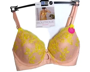Sujetador Boutique M&S Balcón Con Aros Albaricoque y Limón Bordado Talla 30DD - Imagen 1 de 4