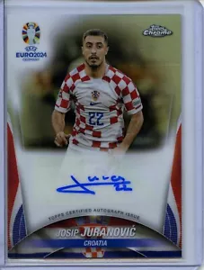 2024 Topps Chrome UEFA Euro Josip Juranovic Chrome Autographs #CA-JJ - Picture 1 of 2