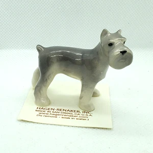 Hagen Renaker Schnauzer dog figurine grey retired 1 7/8in tall NEW - Picture 1 of 5
