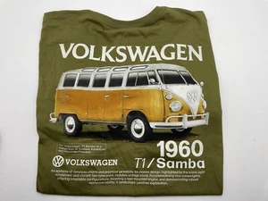 New Volkswagen Official Licensed Orange Bus Van Men’s Size M Green T-Shirt - Picture 1 of 4