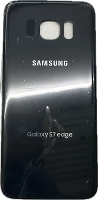Replacement Back Glass Cover w/ Preinstalled Adhesive for Samsung S7 Edge Black - Image 1 of 2