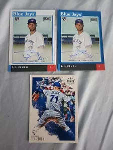 T.J. ZEUCH 2020 Topps Archives Snapshots BLUE AUTO /50 & Base Auto - Picture 1 of 6