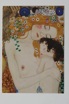 GUSTAV KLIMT: "Die drei Lebensalter", 1905 Kunst-Postkarte  - Bild 1 von 2