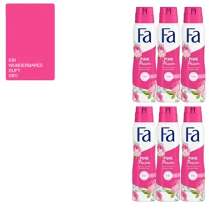 6x150ml Fa Pink Passion Deospray 0% Aluminium Duft der Pinken Rose - Bild 1 von 2