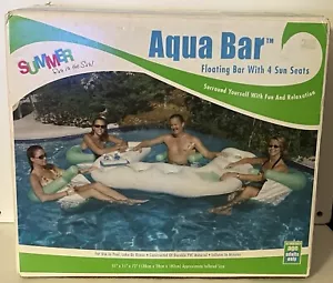 Aqua Bar Barra Galleggiante con 4 Posti Prendisole - Foto 1 di 14