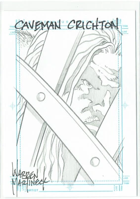 Farscape Season 3 Artist Sketch Sketchafex Warren Martineck - Caveman Crichton - Image 1 of 2