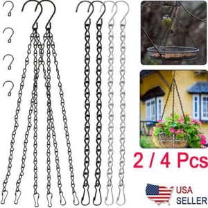 2/4Pcs Flower Basket Chain Plant Pot Hanger Planter Chains Outdoor Garden Decor - Picture 1 of 15