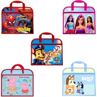 Kids Character School Book Bag Girls & Boys Back to School Zipped Carry Bag  - Image 1 of 4