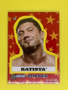 Batista WWE Heritage Topps Wrestling Trading Card Sticker 2005 Number 3 of 10