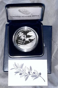 2020 End of World War 2, II 75th Anniversary 1oz Silver Medal Eagle - Picture 1 of 2