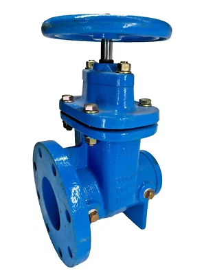 WATTS 405-NRS-RW 4" Class 125 FF Flange x Grooved End, Epoxy Coated, Wheel Op. - Image 1 of 4