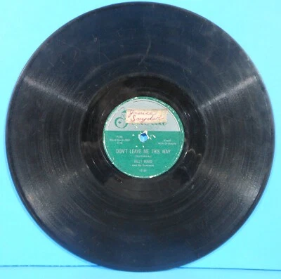BILLY WARD DON'T LEAVE ME THIS WAY ~ THESE FOOLISH 10" 1953 NICE CONDITION G+!!A - Image 1 of 4