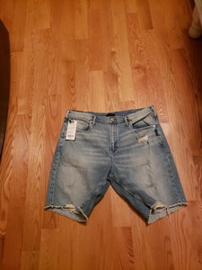womens silver jean shorts