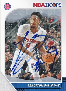 LANGSTON GALLOWAY DETROIT PISTONS SIGNED CARD PELICANS KINGS KNICKS SUNS BUCKS - Picture 1 of 1