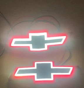 White LED Front & Rear Black Red Emblem Bowtie Set Fits Chevy Camaro 2014-2023 - Picture 1 of 3