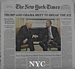 Donald Trump Barack Obama alla Casa Bianca The New York Times 11/11/2016 - Foto 1 di 3