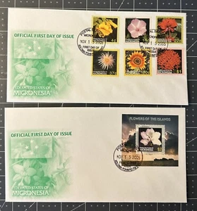 MICRONESIA 2005 Flowers Of The Islands 2 First Day Covers With Sc 673-8 And 681 - Picture 1 of 1