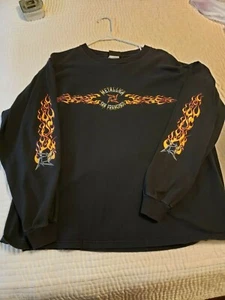 Metallica Vintage Long Sleeve 90's Flames RARE XL Load Reload Fits Lg Giant Tag - Picture 1 of 4