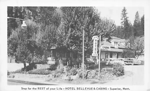 DE COLECCIÓN SUPERIOR MT MONTANA POSTAL HOTEL BELLEVUE & CABINS 071623 S - Imagen 1 de 2