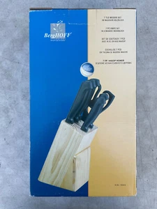 BergHOFF All-In-One 7Pc Forged Knife Set w/ Knife wood Block NEW Berg Hoff - Picture 1 of 6