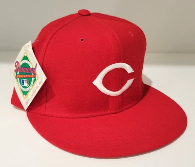CINCINNATI REDS 1990s Diamond Collection NEW ERA Fitted Hat 7 1/4 Wool Cap - NEW - Image 1 of 4
