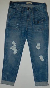 NUEVOS JEANS MISSES JUNIORS ABERCROMBIE & FITCH ESTILO HIPPIE RECORTADOS TALLA 2R PUÑO $88 - Imagen 1 de 8