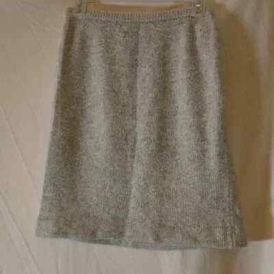 Suéter Falda Midi Vintage Años 80 Semplice Mezcla Seda Difusa - Gris - Talla Pequeña Foto 1 de 4