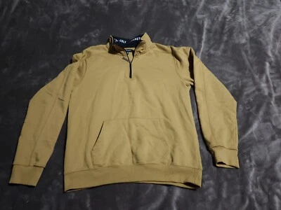 Kenneth Cole 1/4 Cremallera Pullover Sudadera Dorado Manga Larga Hombres Talla Mediana Foto 1 de 4