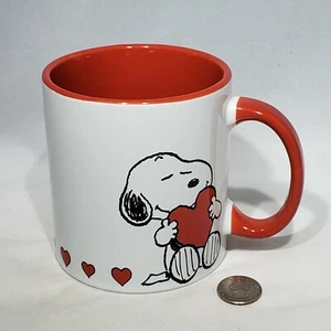 Snoopy Peanuts Übergroßer 20 Unzen Keramik Kaffee Tee Becher Herzen Valentinstag Liebe EUC - Bild 1 von 8