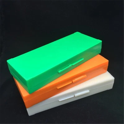 Plastic Microscope Slides Box 50pcs Pathological Slides Storage Holder Case Foto 1 de 4
