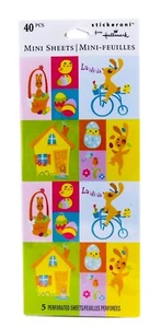 NEW Hallmark Stickeroni Easter Animals Bunny Bird Chick 40 Scrapbook Stickers - Picture 1 of 3