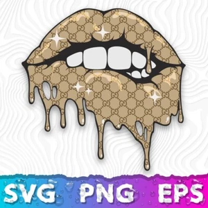Gucci Lips SVG, Gucci Lips Cricut Designs, Cut Files, SVG for Cricut - Imagen 1 de 3