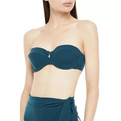 Top de bikini bandeau con aros Zimmermann - Teal NWT Talla 0 / US 2-4 XS Foto 1 de 4