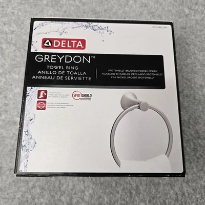 Anillo de toalla montado en la pared Delta Greydon accesorio de herrajes de baño en níquel cepillado Foto 1 de 4