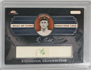 🔥Ty Cobb #TY-AWF⚾️2019 Sportscardcom Handwritten Word HOF Authenticated By JSA - Picture 1 of 2