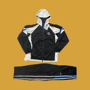 Chándal Fila años 90 vintage - Nuevo con etiquetas - Negro/Blanco/Azul Deadstock - Imagen 1 de 1