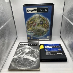Theme Park • SEGA Genesis Game + Manual (1995) Complete CIB Boxed • Bullfrog EA - Picture 1 of 13