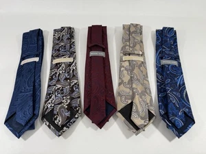 MICHAEL KORS Men’s Tie Neckties 5pc Lot Paisley Style L56” to L60” EUC - Picture 1 of 11