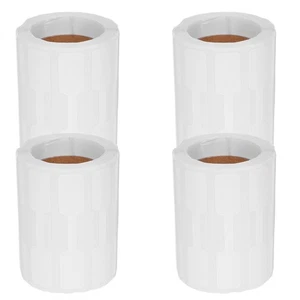 4 Rolls Price Stickers White: Self-Adhesive Jewelry Price Tags - Blank Writable - Picture 1 of 20